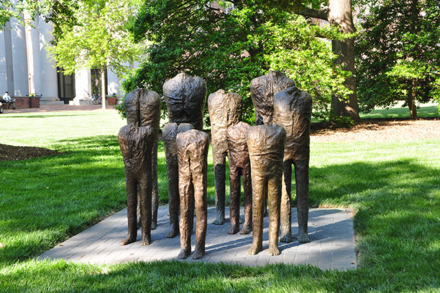 The Group of Ten by Polish sculptor Magdalena Abakanowicz
