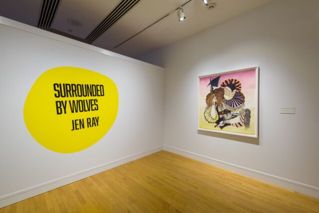 Jen Ray, installation view of Surrounded by Wolves