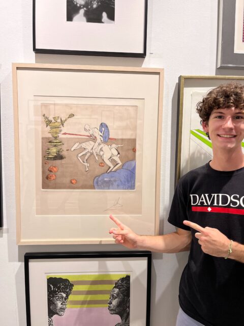 Student with ArtMate Selection