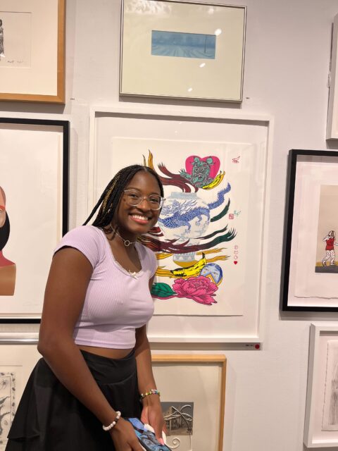 Student with ArtMate Selection