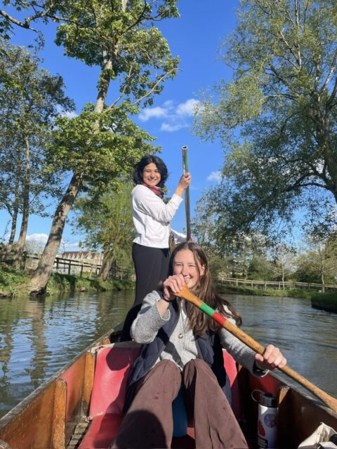 Toshanni Goel in a gondola 