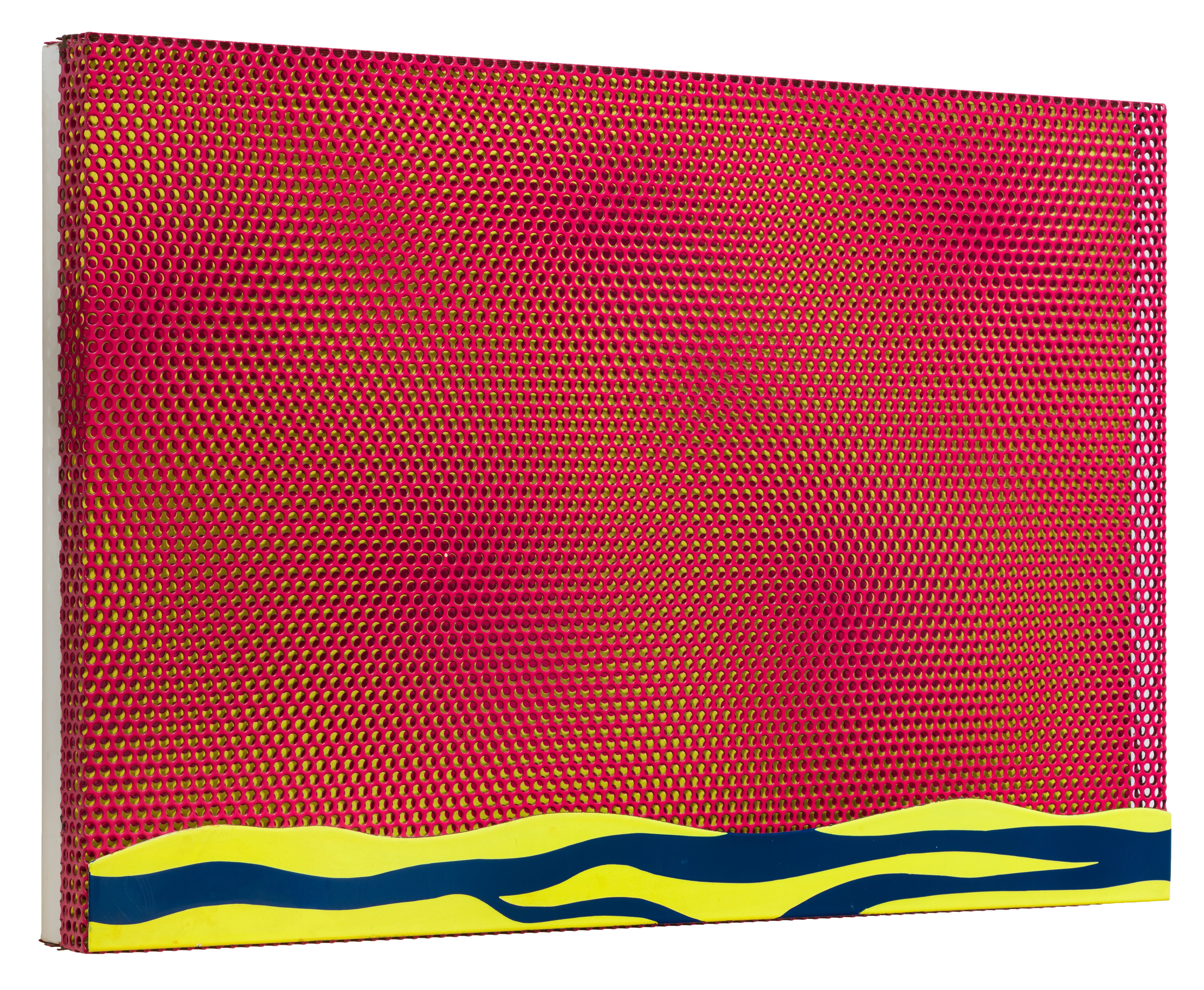 Seen on Campus: Perforated Seascape #2 (Red) Landscape